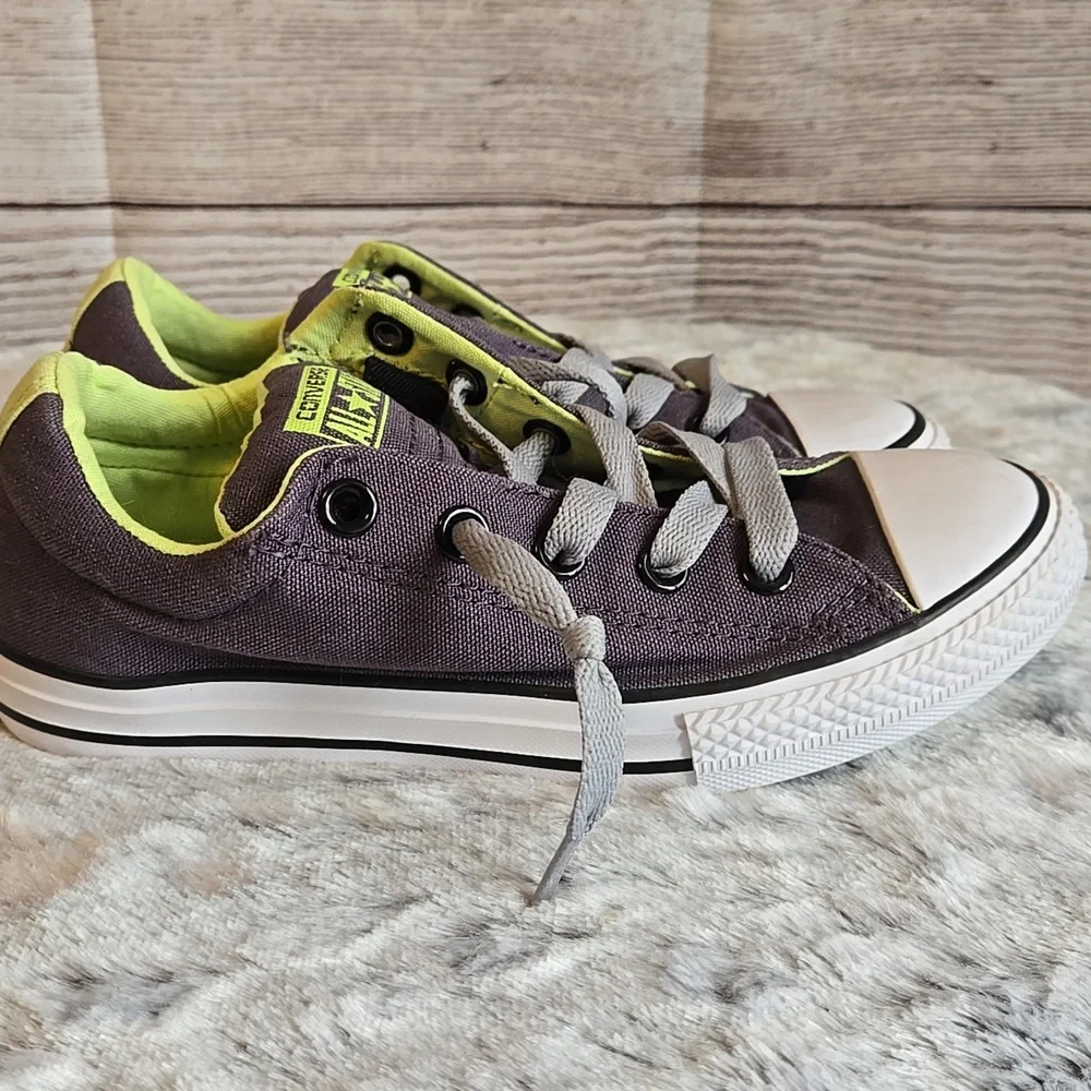 Converse Grey/Green Sneakers, Kids Size 3, Great Condition